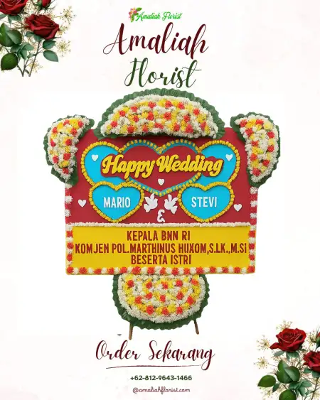 Papan Bunga Pernikahan Pollung